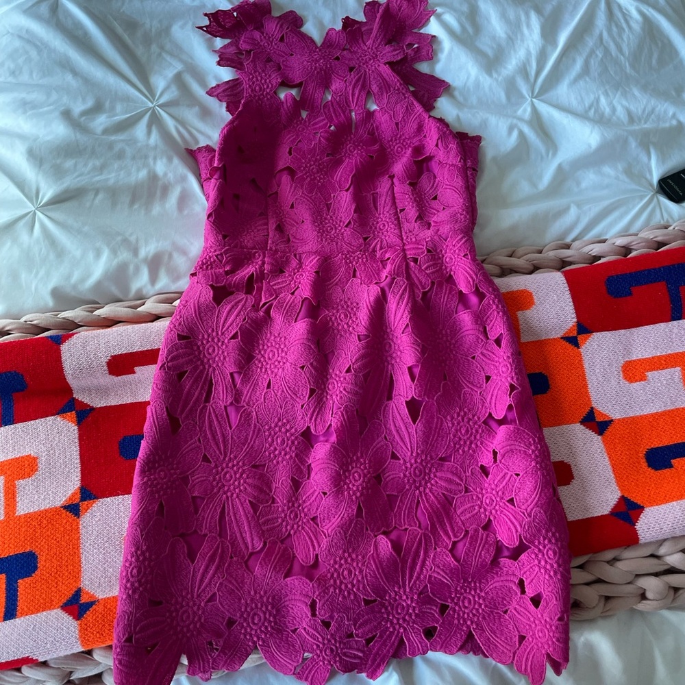 Hot pink saylor lace dress
